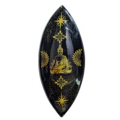  Füstölőtartó, zománcozott, polírozott alumínium - Arany Buddha