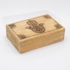Kézműves indiai mangófa doboz - 21x14x6 cm - HAMSA