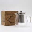 Üveg teáskanna fém szűrővel - 550 ml - Ancient Wisdom