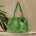 Indiai kézműves pamutvászon táska - 32x24 cm - Forest Green - HOP HARE 