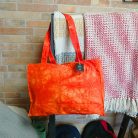 Indiai kézműves pamutvászon táska - 32x24 cm - Desert Orange - HOP HARE 
