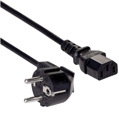 Hálózati csatlakozókábel 2 m védőérintkezős max. 1380 W fekete - HOME
