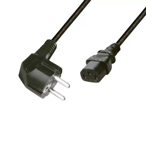 Hálózati csatlakozókábel 2 m védőérintkezős max. 1380 W fekete - HOME