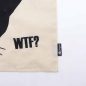 Indiai kézműves vászontáska - BLACK CAT- WTF? - 40x36 cm