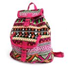 Etno Jacquard pamut hátizsák - PINK