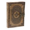 Bőrkötésű kézműves notesz - Mandala 18x13x3 cm