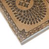 Bőrkötésű kézműves notesz - Mandala 18x13x3 cm
