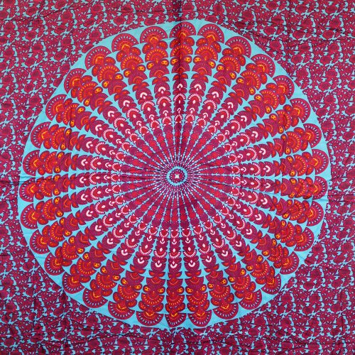 Bali Mandala szarong 140x100 cm - Teal Purple