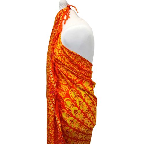 Bali Mandala szarong 140x100 cm - Lime Orange