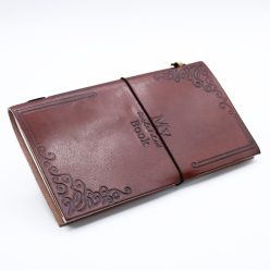   Bőrkötésű kézműves notesz - MY BUCKET LIST BOOK - 22x12x1,5 cm
