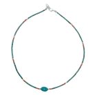 Nepáli kézműves ásvány nyaklánc - Türkiz