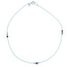 Nepáli kézműves ásvány nyaklánc - Gyöngyszem és gyöngyök