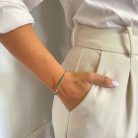 Nepáli kézműves ásvány karkötő - Türkiz - Kő