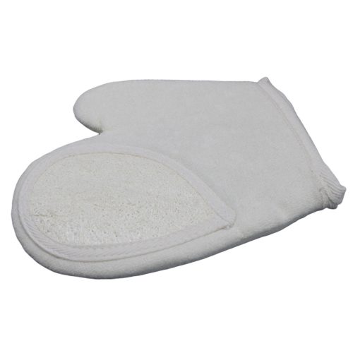 Természetes peeling Luffaszivacsos  mosdókesztyű 20x15x1 cm
