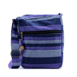   Nepáli etno crossbody válltáska - pamut, állítható vállpántos - 25x26x7 cm