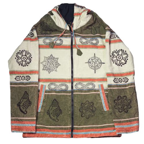 Himalayan Soul kapucnis dzseki - XL - Mantra Green - Nomad Sari