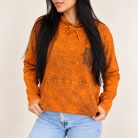 Burnt Orange kőmosott kapucnis felső - M - Nomad Sari