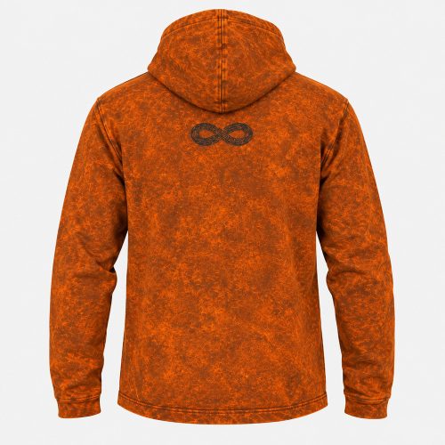 Burnt Orange kőmosott kapucnis felső - M - Nomad Sari