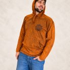 Burnt Orange kőmosott kapucnis felső - XL - Nomad Sari