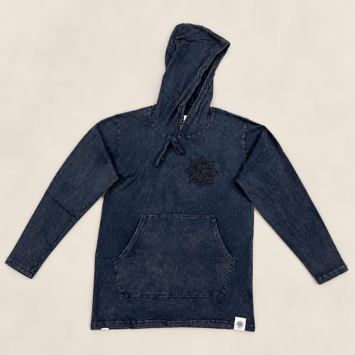 Dusty Lavender kőmosott kapucnis felső - S - Nomad Sari