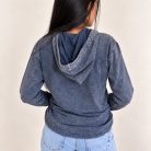 Dusty Lavender kőmosott kapucnis felső - M - Nomad Sari