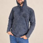 Dusty Lavender kőmosott kapucnis felső - L - Nomad Sari