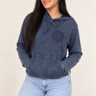 Dusty Lavender kőmosott kapucnis felső - XL - Nomad Sari