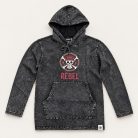 Grey REBEL kőmosott kapucnis felső - S - Nomad Sari