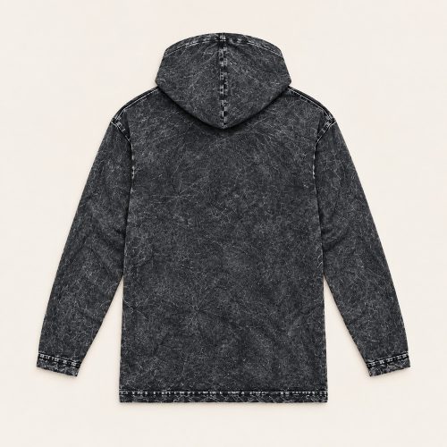 Grey REBEL kőmosott kapucnis felső - M - Nomad Sari