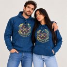 Blue Compass of Life kőmosott kapucnis felső - M - Nomad Sari