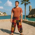 Nomad Sari pamut nadrág - narancsszínű tónusok - L-XL méret