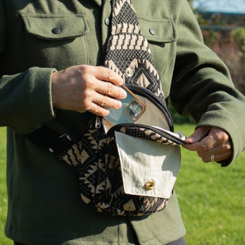 Crossbody jacquard táska - Desert Loom