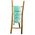 Indiai kézműves pamut pareó - türkiz arany teknősökkel - Nomad Sari