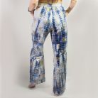 Indiai kézműves pamut nadrág - L-XL méret - kézi festésű görög minták - Nomad Sari