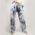 Indiai kézműves pamut nadrág - L-XL méret - kézi festésű görög minták - Nomad Sari
