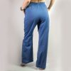 Indiai kézműves pamut nadrág - L-XL méret - kék arany szemekkel - Nomad Sari