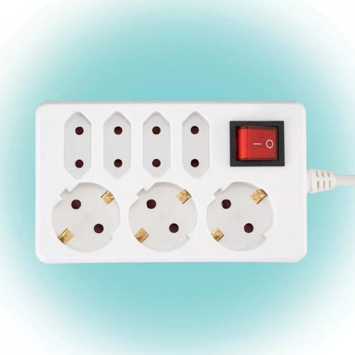7-es elosztó kapcsolóval 1,5 m kábel 250V 16A 3500W -  HOME