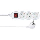 3-as elosztó kapcsolóval 250V 16A 1,5 m max. 3500W fehér - HOME