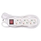 3-as elosztó kapcsolóval 250V 16A 1,5 m max. 3500W fehér - HOME