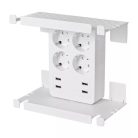 Fali elosztó tálcával - 4 földelt + 4 USB aljzat - 230V 16A 3680W -  HOME
