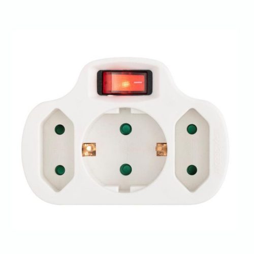 3-as fali elosztó  kapcsolóval 250V 16A 3500W -  HOME