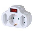 3-as fali elosztó  kapcsolóval 250V 16A 3500W -  HOME