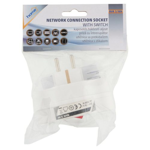 3-as fali elosztó  kapcsolóval 250V 16A 3500W -  HOME