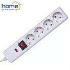4-es túlfeszültségvédett elosztó főkapcsolóval 250V 16A 1,5 m max. 3500W fehér - HOME