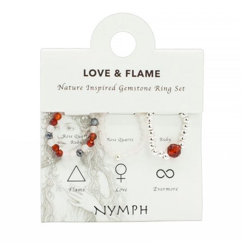 NYMPH gyűrű szett - Love & Flame