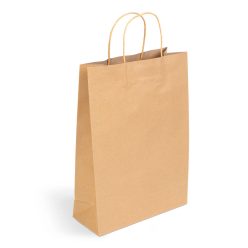   Papírtáska csavart fülekkel 25x35x10 cm 130 g - natúr - PR203