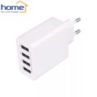 Hálózati USB gyorstöltő - 4 db 5V 3,1 A - HOME