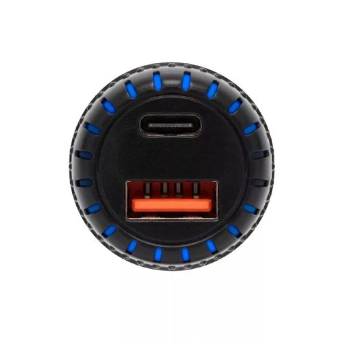 Autós szivargyújtós töltő - 2xUSB aljzattal - 12-24V 48W 3,4A - SAL