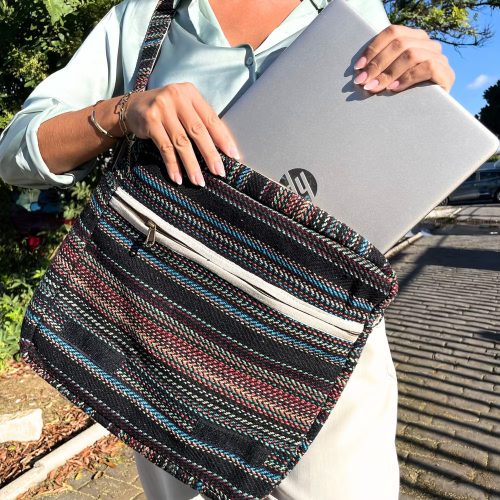 Banjara pamut laptop táska - Dark Smart - Ancient Wisdom