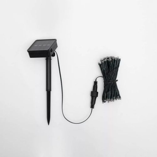 Szolár fényfüzér 7 m - 100 db hidegfehér LED - HOME